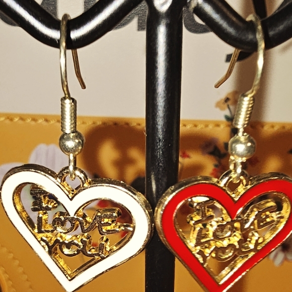 I love you Earings - Pick 1 Set - Handmade - New - Picture 1 of 2
